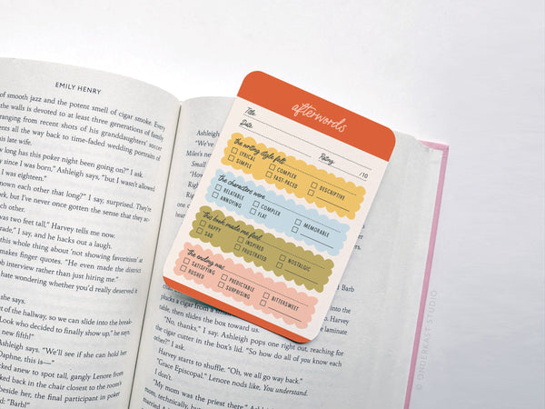 Afterwords Book Review Card Set