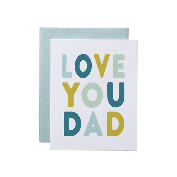 Colorful "LOVE YOU DAD" Card