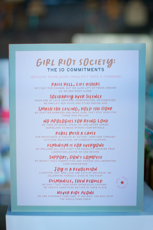 Girl Riot Society Commitments Art Print