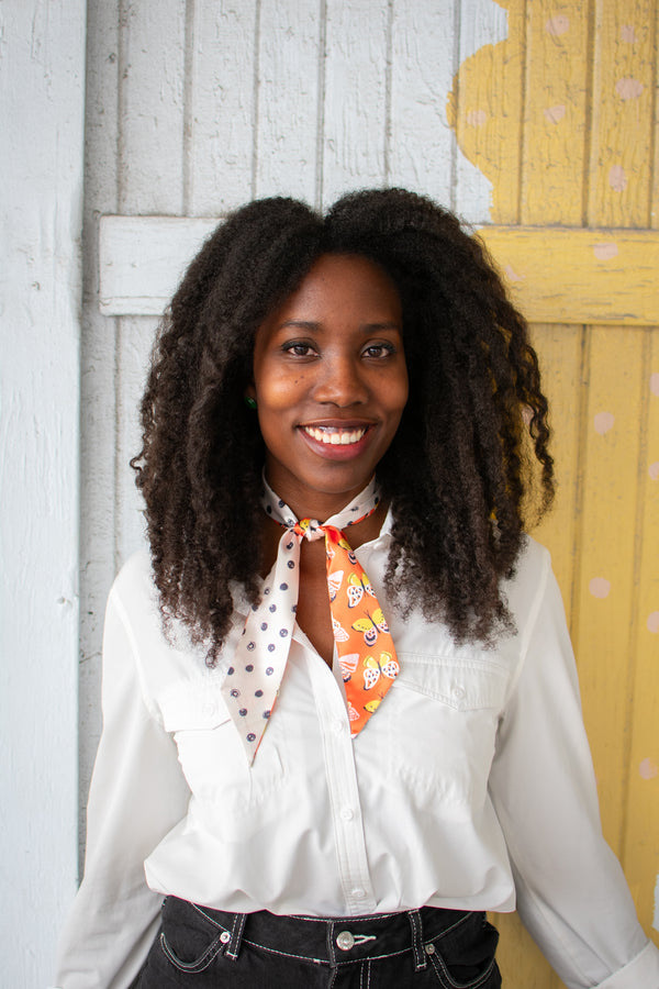 Butterflies and Dots Twilly Scarf