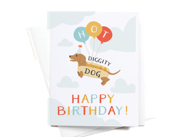 Hot Diggity Dog Greeting Card - RS
