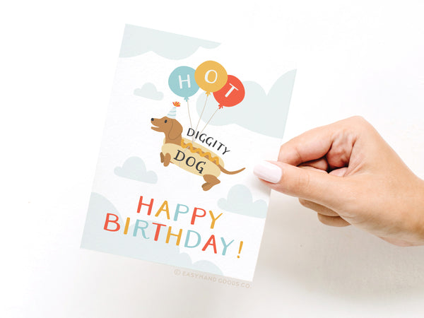 Hot Diggity Dog Greeting Card - RS