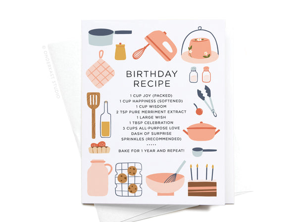 Birthday Recipe Greeting Card - RS