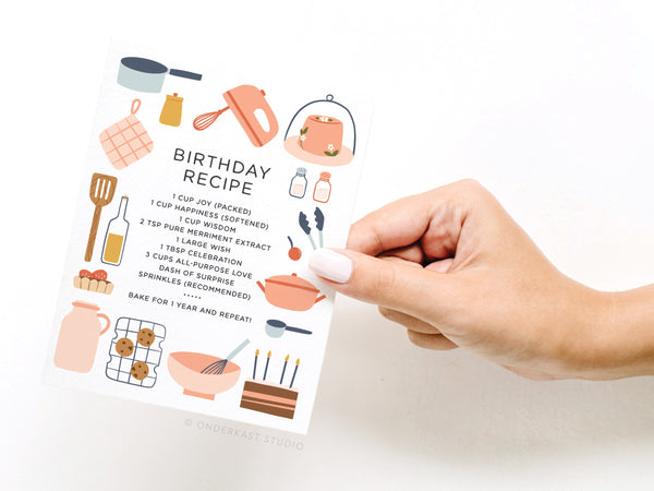 Birthday Recipe Greeting Card - RS