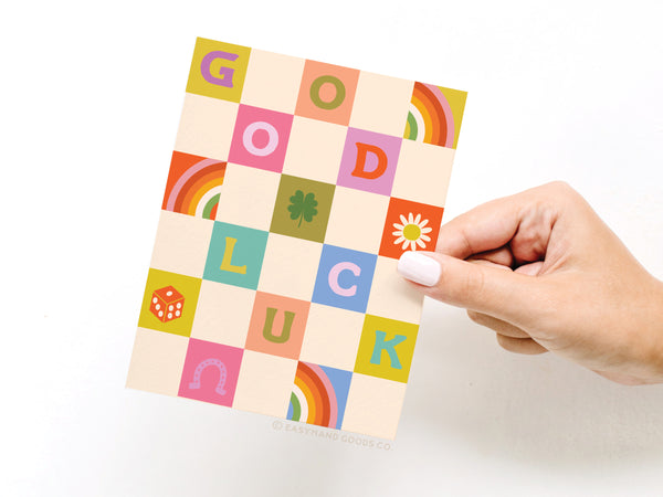 Groovy Good Luck Greeting Card - RS