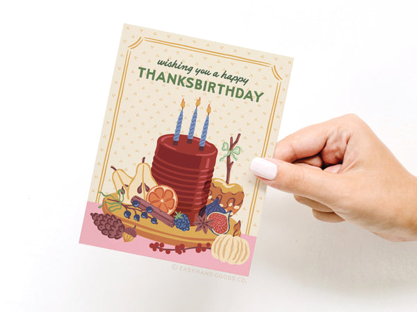 Happy Thanksbirthday Greeting Card – HS