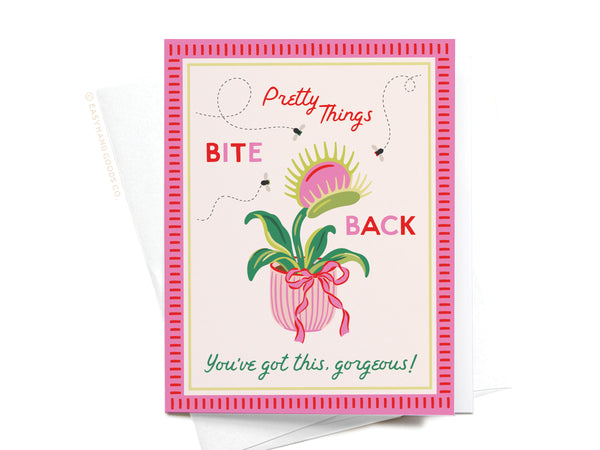 Pretty Things Bite Back Venus Flytrap Greeting Card - RS