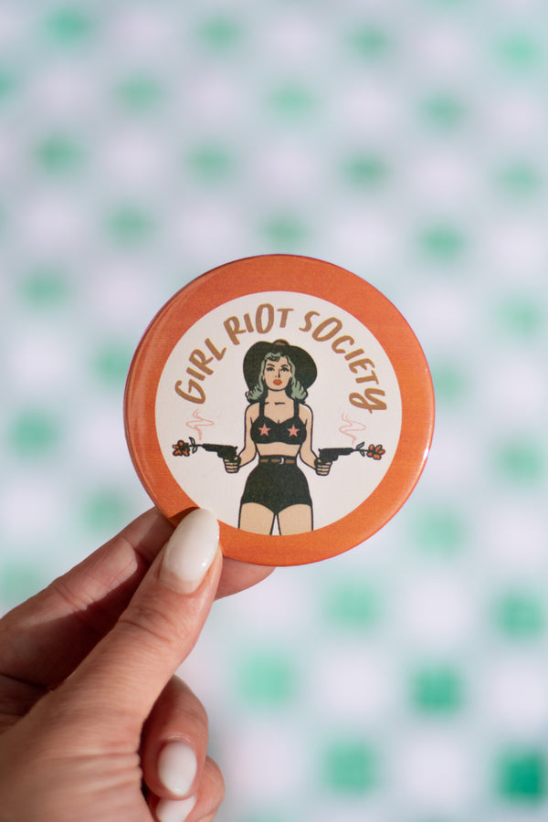 Girl Riot Society Round Pin - Dale