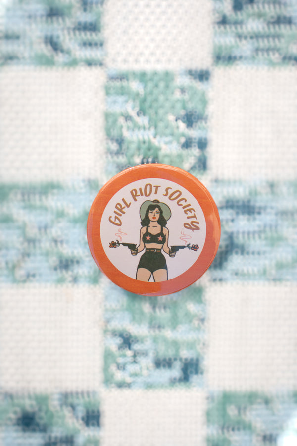 Girl Riot Society Round Pin - Grace