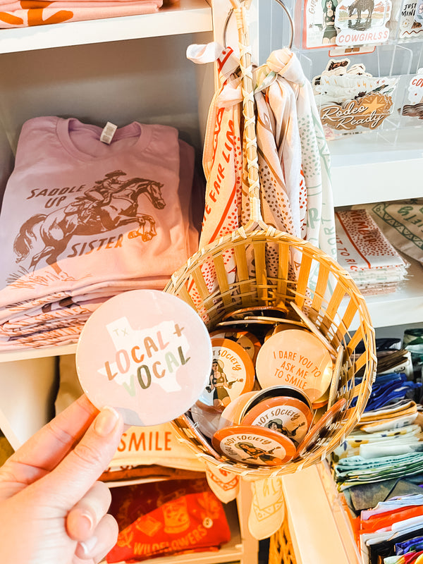 Local + Vocal Round Pin