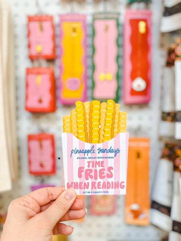French Fries Enamel Brass Bookmark