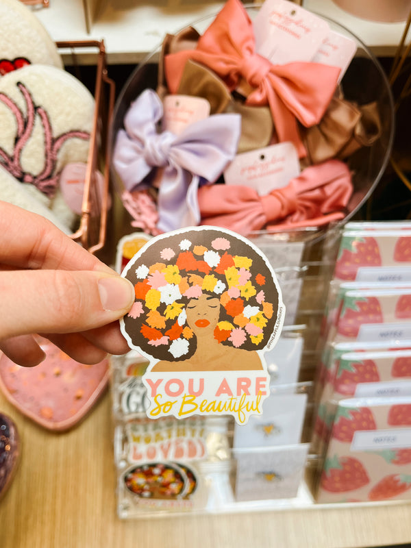 Flower Afro Sticker