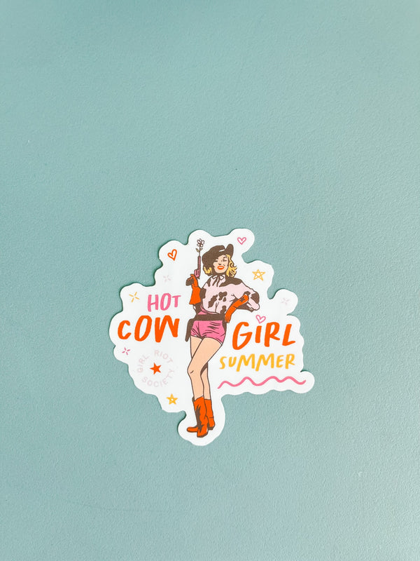 Girl Riot Society Die Cut Sticker - Hot Cowgirl Summer