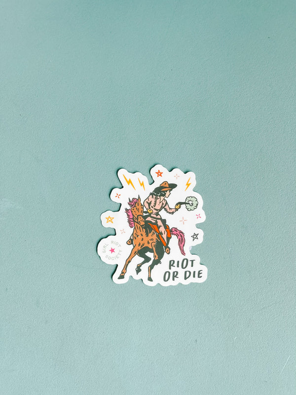 Girl Riot Society Die Cut Sticker - Riot Or Die