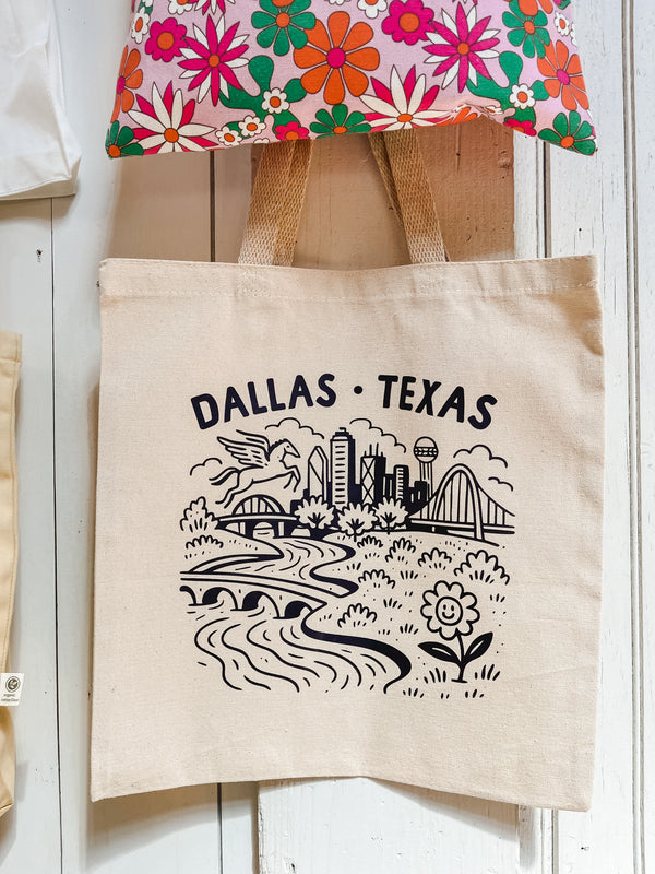 Dallas Texas Skyline Tote Bag
