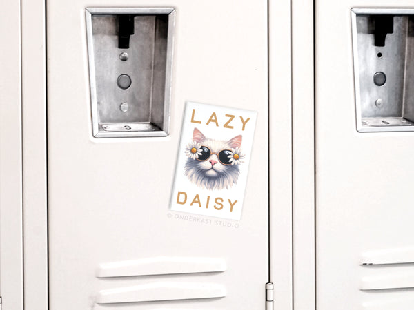 Lazy Daisy Cat Refrigerator Magnet