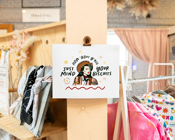 Girl Riot Society Art Print - "Mind Your Biscuits"