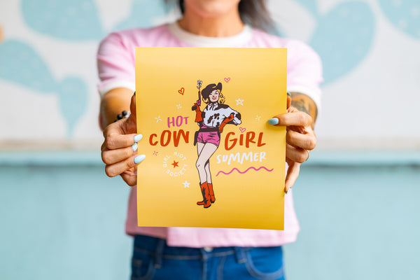 Girl Riot Society Art Print - "Hot Cowgirl Summer"
