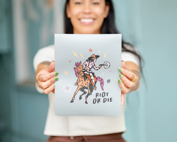 Girl Riot Society Art Print - "Riot or Die"