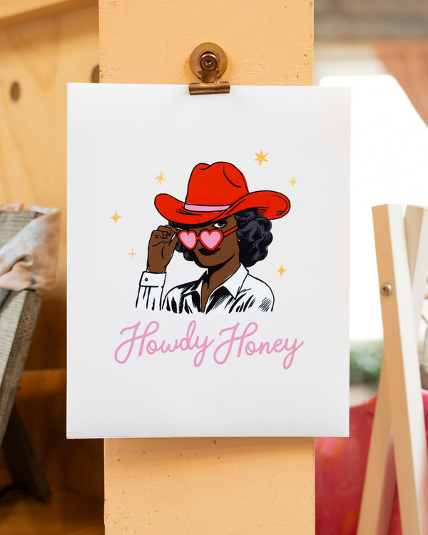 Girl Riot Society Art Print - "Howdy Honey"