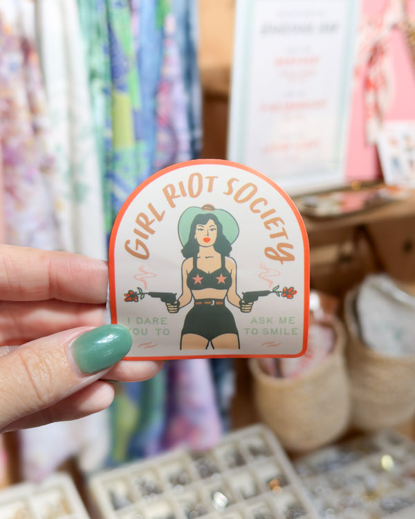Girl Riot Society Die Cut Sticker - Grace