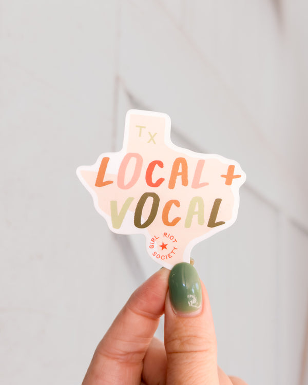 TX Local & Vocal Die Cut Sticker