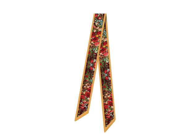 Rococo Red Floral Skinny Scarf