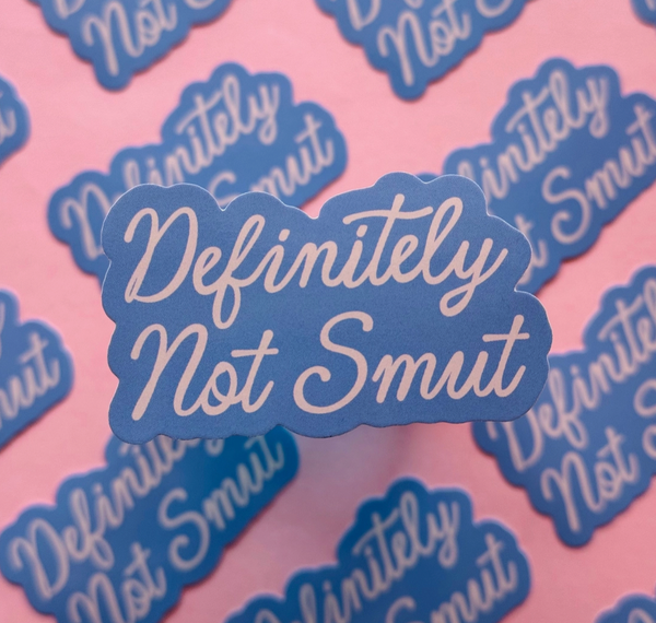 Blue Definitely Not Smut Sticker