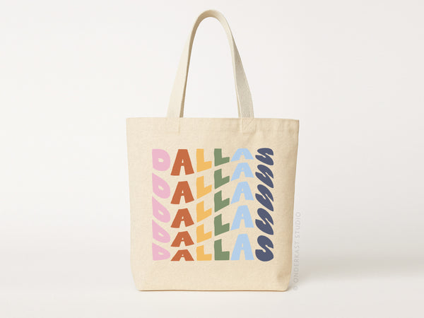 Wavy Dallas Tote Bag