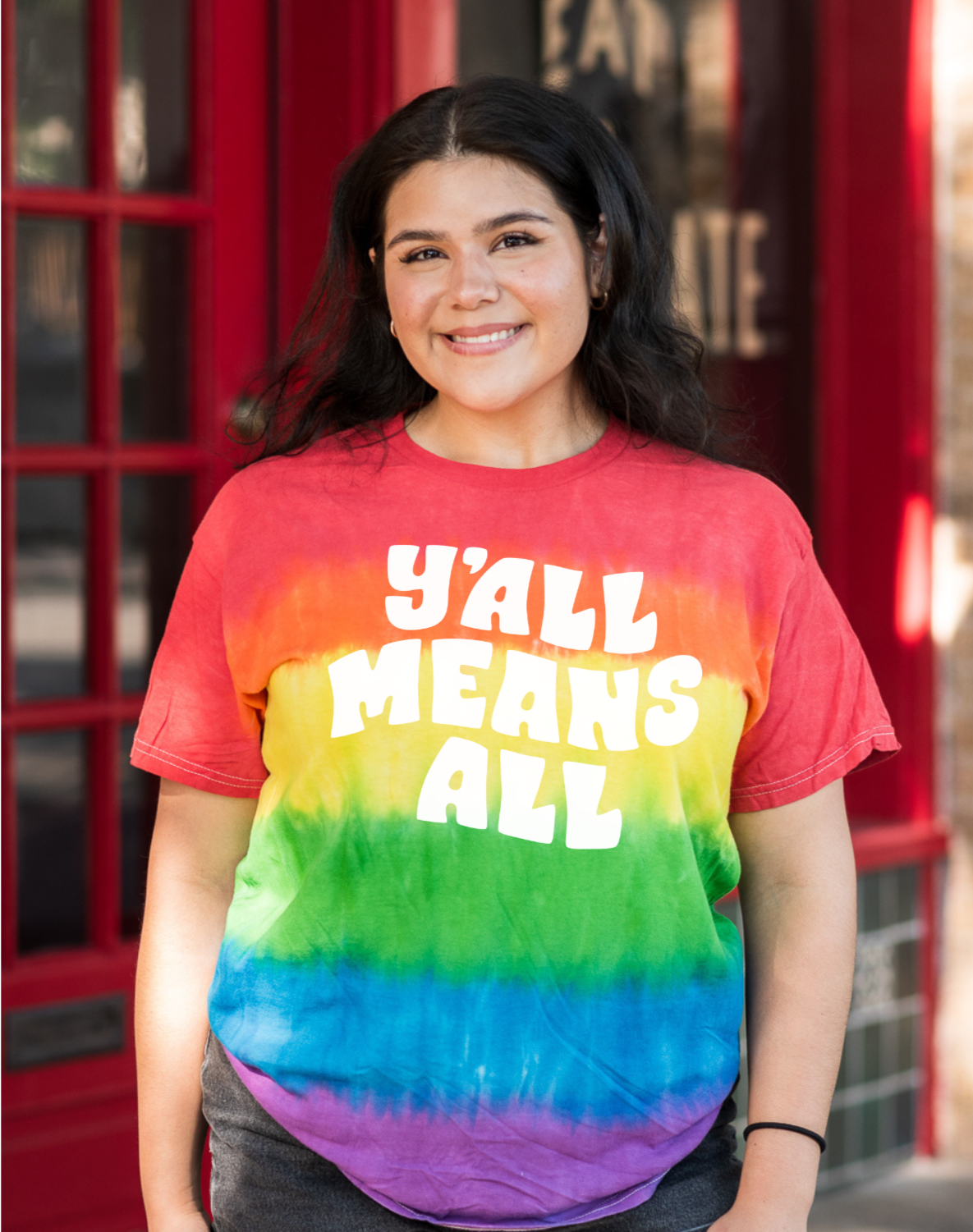 Y'all Means All Pride Tie-Dye Rainbow Tee – Mosaic Makers