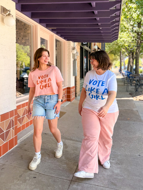 Vote Like A Girl Crop Top Tee