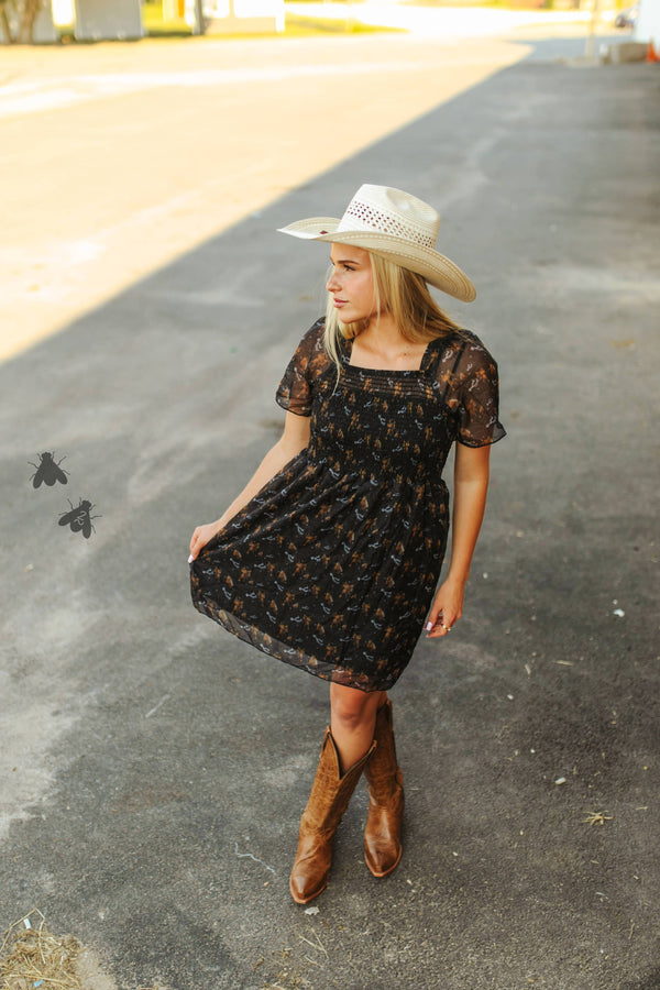 Frilly Frilly Black Dress – Mosaic Makers Collective