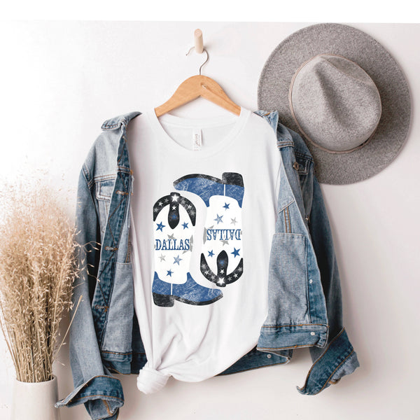 Dallas Football Cowgirl Boot Tee