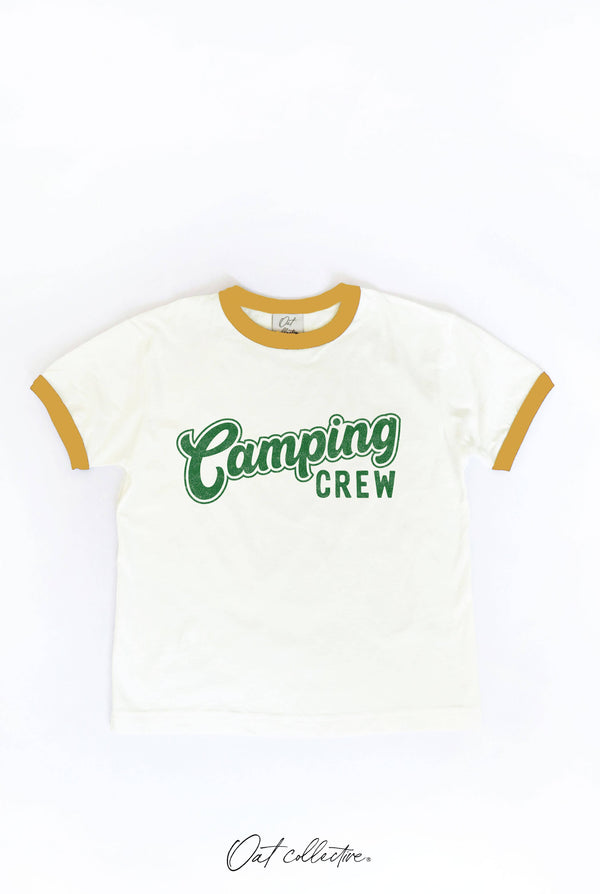 Camping Crew Toddler Ringer Graphic Tee