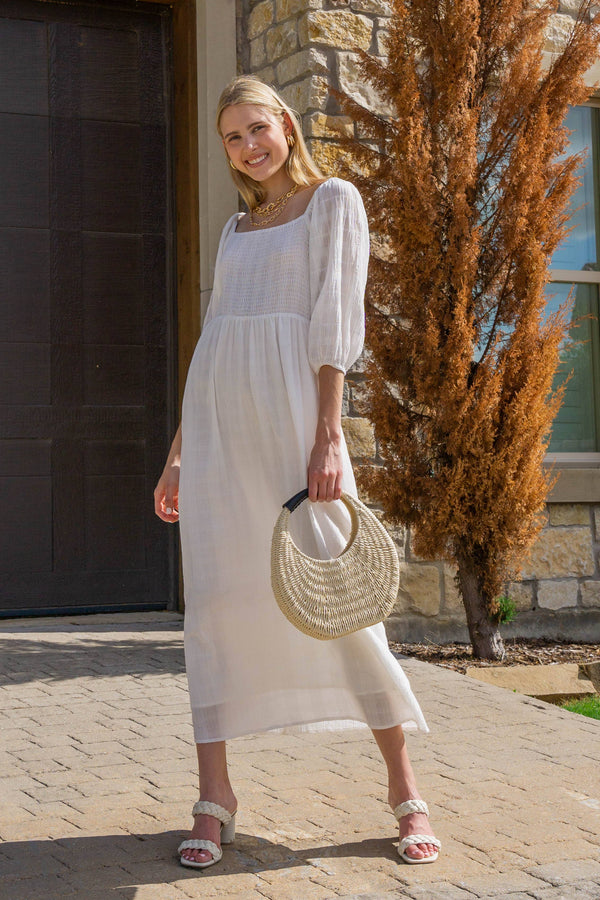 maxi dress shirred Shirred Bodice Maxi Dress
