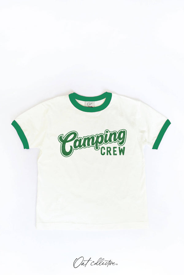 Camping Crew Toddler Ringer Graphic Tee