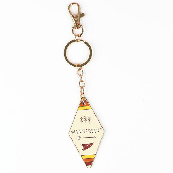 Camp Collection Enamel Motel Keychain: Happy Camper