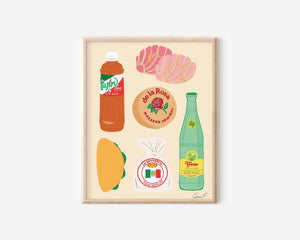 Texas Foods Art Print - 1