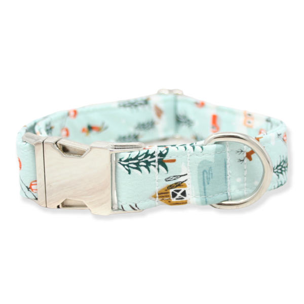 Dog Collar | Holiday Village in Mint