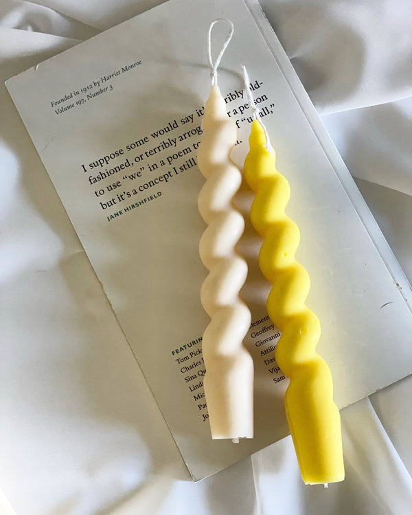 Spiral Candlestick in Yellow