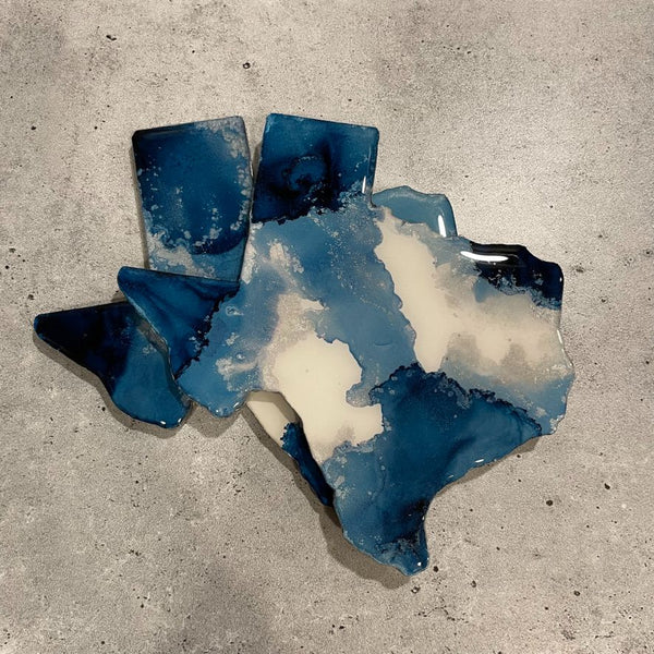 Blue & Silver Texas Coasters - 1