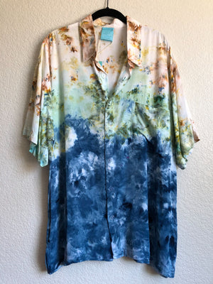 Dyed Button-Down Island Shirt - 1