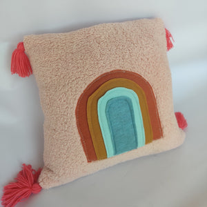 Rainbow Sherpa Pillow Cover  - 1