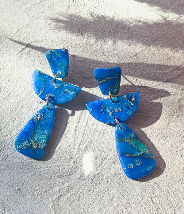 Esme Lapis Lazuli Clay Earrings - 1