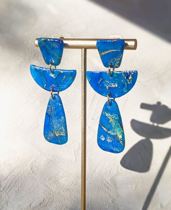Esme Lapis Lazuli Clay Earrings - 2