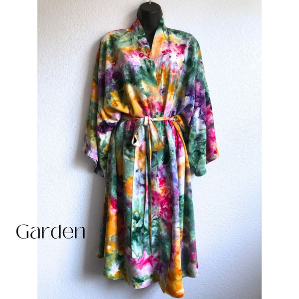 Plus Size Short Dyed Robe - 1
