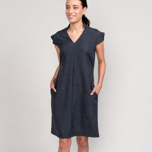 V-neck Slim Dress - 1