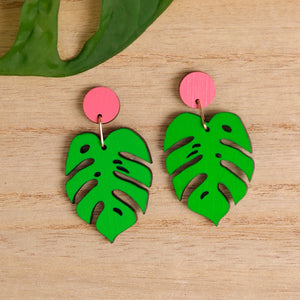 Monstera Stud Dangles - 1