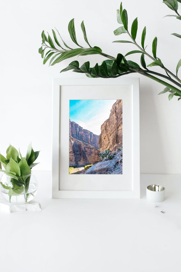 Digital Watercolor Art Print | Big Bend National Park | Santa Elena Canyon - 2