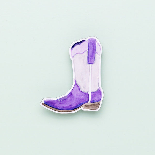 Cowboy Boot Magnet - Purple - 1
